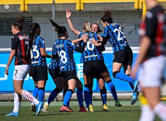 Coppa Italia, l'Inter Women fa suo il primo round del derby: Milan battuto 2-1, in gol Marinelli e Moller Hansen