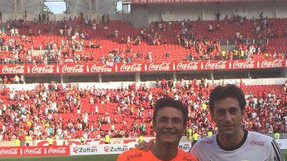 FOTO - Zanetti e Milito di nuovo insieme. Sul campo