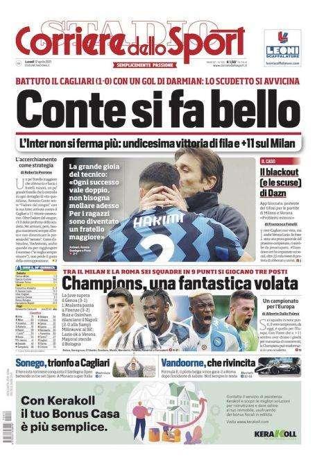 Prima CdS - Conte si fa bello, l'Inter non si ferma più