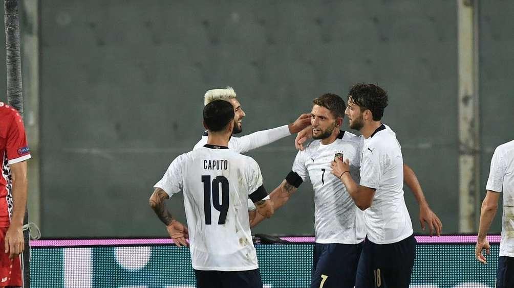 L'Italia di Mancini stende la Moldavia: 6-0. Sensi unico nerazzurro in campo