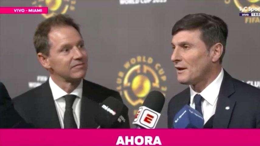 Siparietto Brito-Zanetti: "La sfida tra River Plate e Inter fa bene al calcio. Stavamo scherzando, poi è successo"