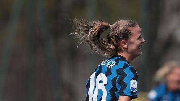 Møller Hansen firma un pezzo di storia dell'Inter Women: suo il gol numero 150 dal lancio del club