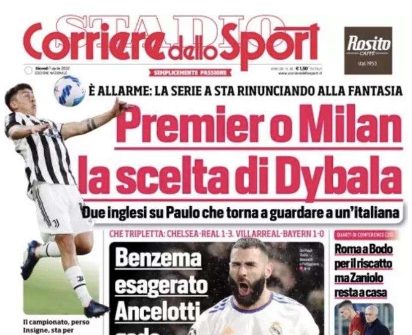   Prima CdS - Premier o Milan: la scelta di Dybala
