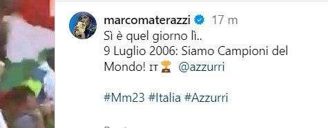 9 luglio 2006, 18 anni fa il trionfo mondiale dell'Italia. Il ricordo di Materazzi: "Sì è quel giorno lì"