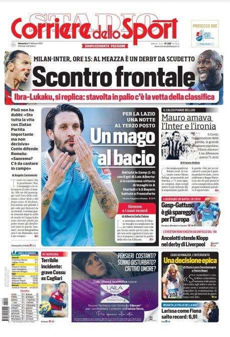 Prima CdS - Scontro frontale, derby da Scudetto. Il calcio piange Bellugi