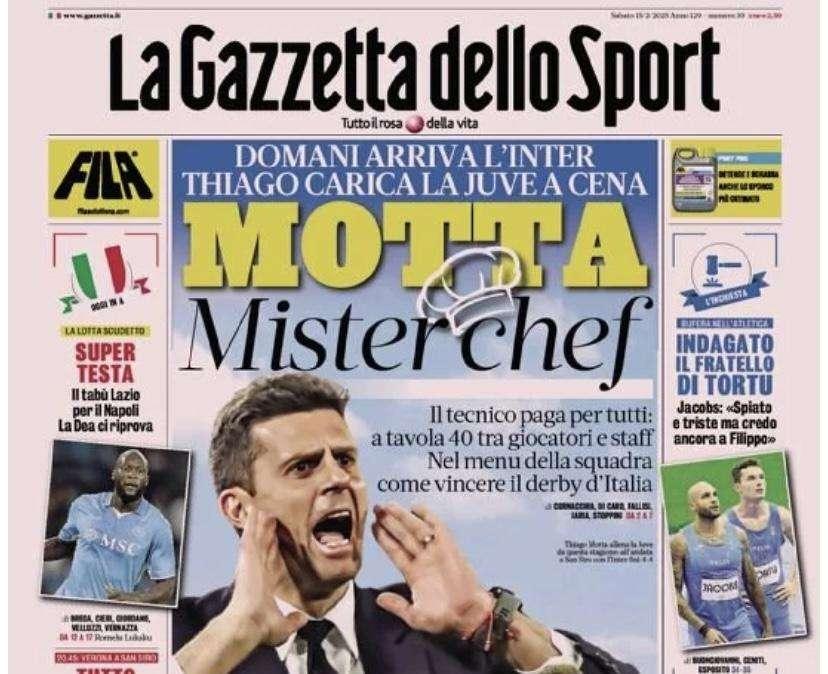 Prima GdS - Domani arriva l’Inter: Motta carica la Juve a cena