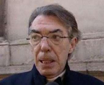 Moratti saluta la squadra dopo l'ultimo allenamento