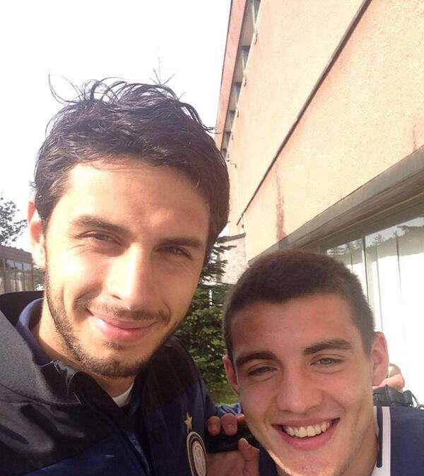 FOTO - Ranocchia e Kov verso Livorno: "Avanti Inter"
