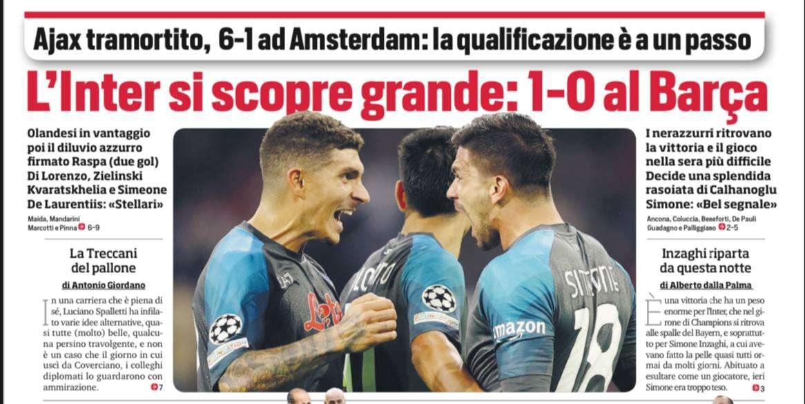 Prima CdS - L'Inter si scopre grande nella sera più difficile