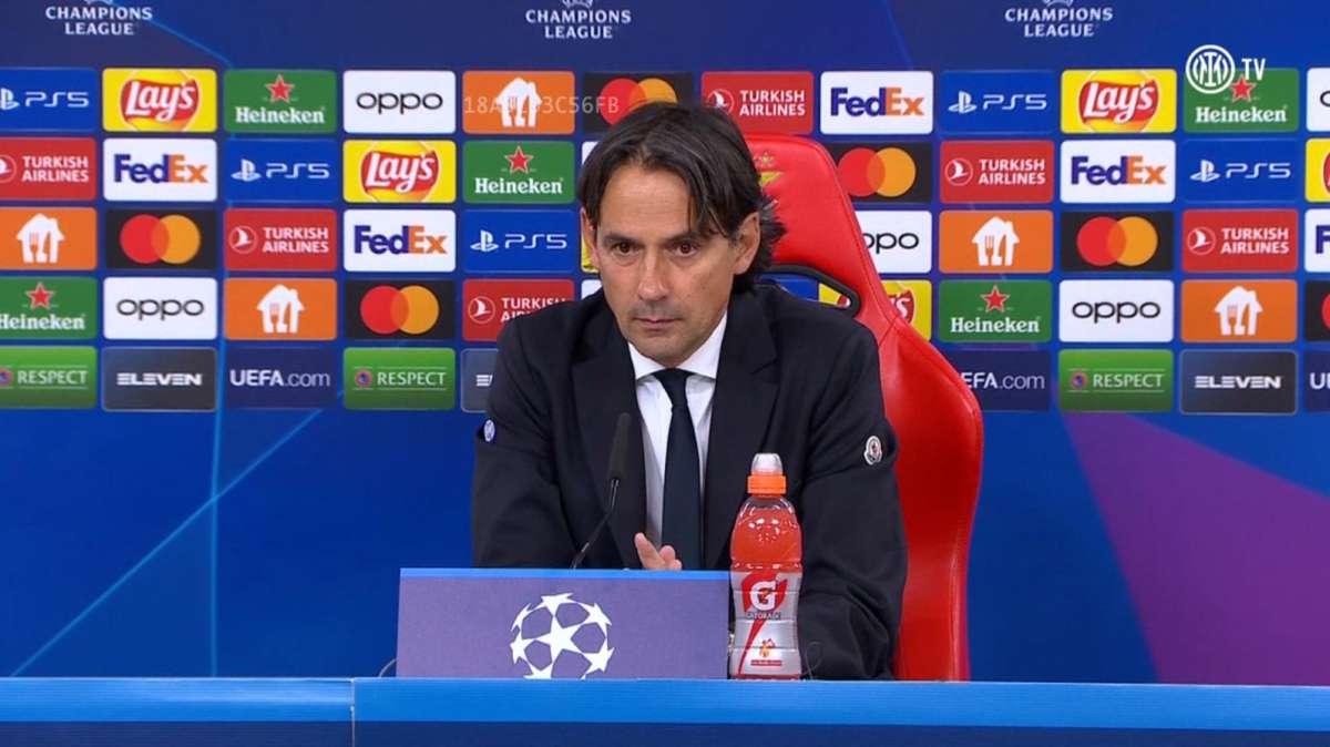 Inzaghi in conferenza: "Ci godiamo la serata, ma è solo il primo passo. I cambi? Calendario quasi impossibile"