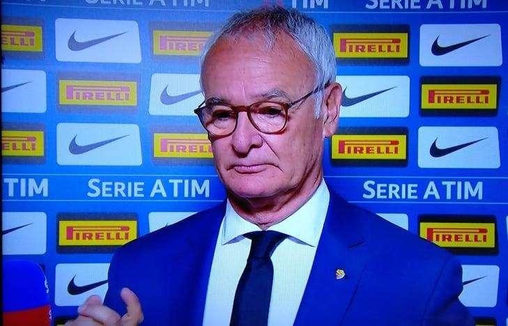 Ranieri a Sky: "Un punto a San Siro contro l'Inter ci sta. Troppo schiacciati nel secondo tempo"