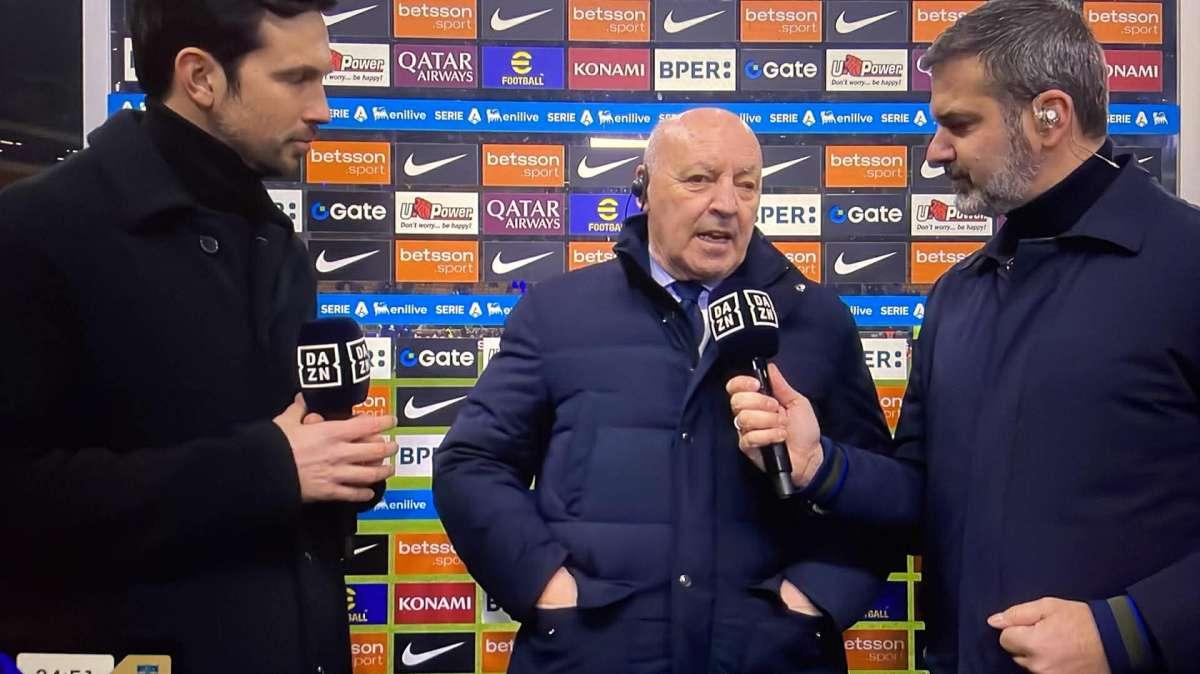 Marotta: "Dumfries recupera velocemente, spero torni presto. L'Inter fatica con le big? Questione statistica"