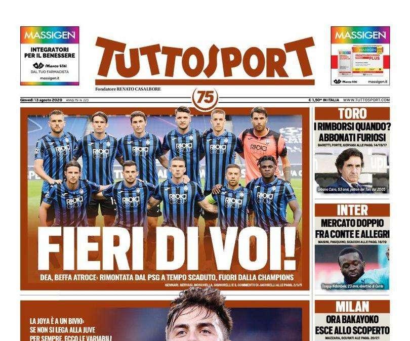 Prima pagina TS - Inter, mercato doppio fra Conte e Allegri
