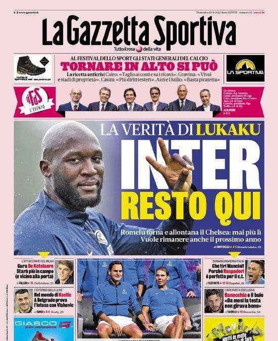 Prima GdS - La verità di Lukaku: "Inter, resto qui"