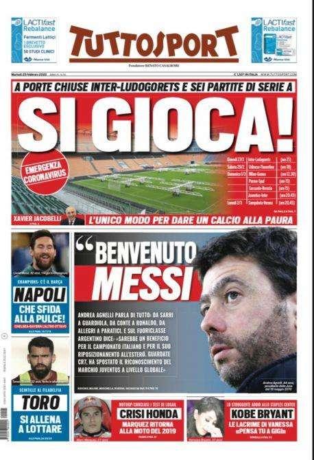 Prima TS - Si gioca! A porte chiuse Inter-Ludogorets e sei partite di Serie A