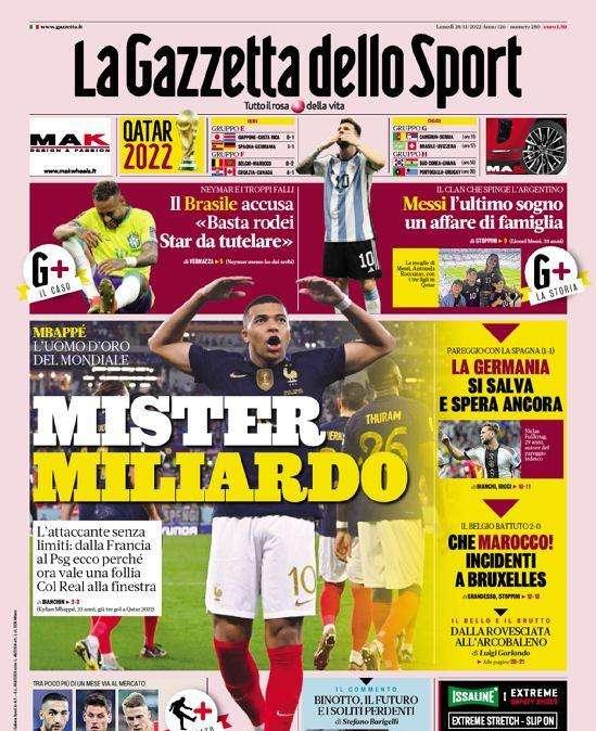 Prima GdS - I nomi di Milan, Juve e Inter per la rimonta Scudetto