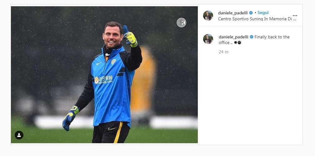 Padelli guarito dal Covid-19: "Finally back to the office"