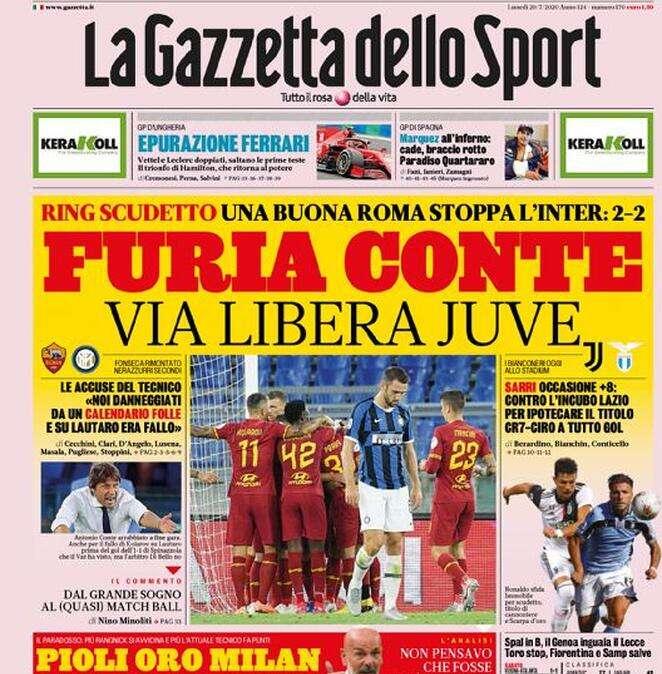 Prima GdS - Furia Conte, via libera Juve