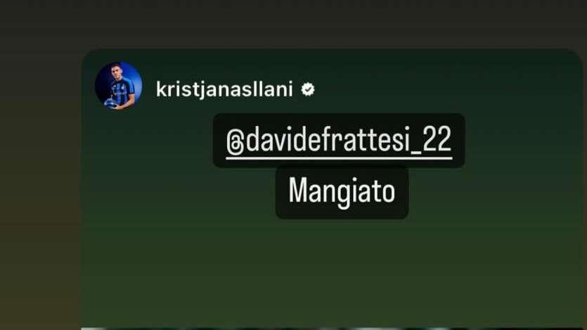 Asllani stuzzica Frattesi: "Mangiato". L'italiano non ci sta e replica: "Eri in vantaggio di dieci metri, dilla tutta"