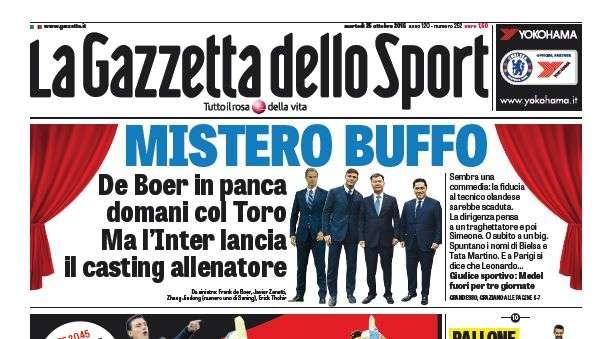 Prima GdS - Mistero buffo: sembra una commedia. Dopo De Boer traghettatore e poi Simeone, oppure...