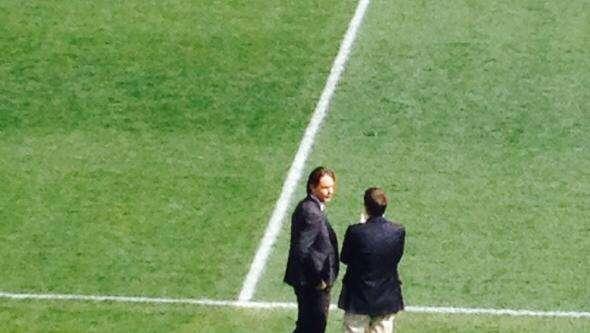 FOTO - Cerrone e Inzaghi, dialogo prima del derby 