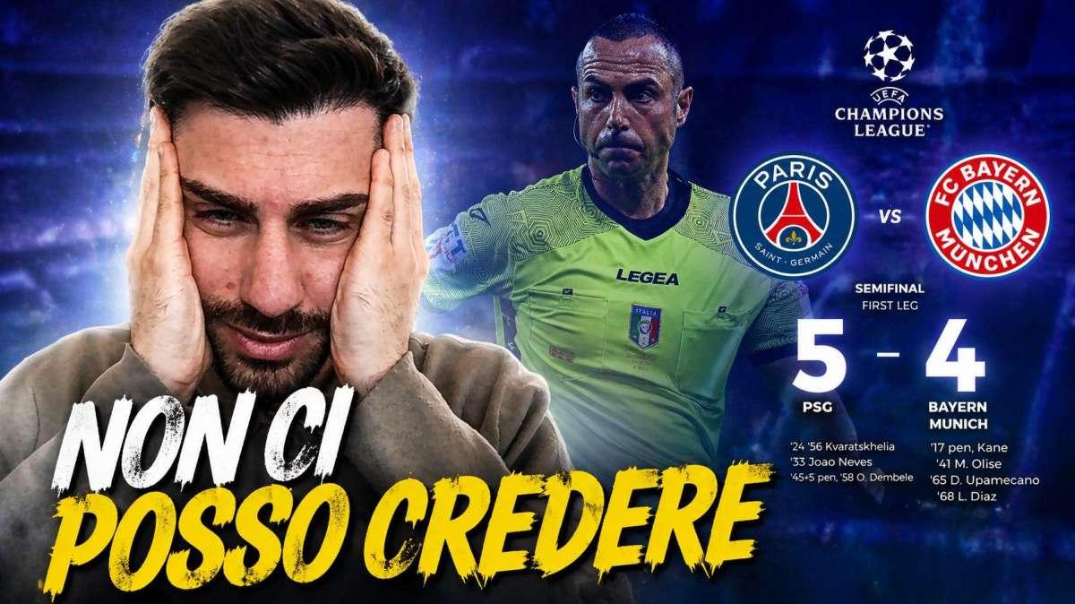 PSG-BAYERN 5-4 e GUIDA arbitro per la FINALE di COPPA ITALIA: oggi mi DISPERO! In ITALIA in POCHI...