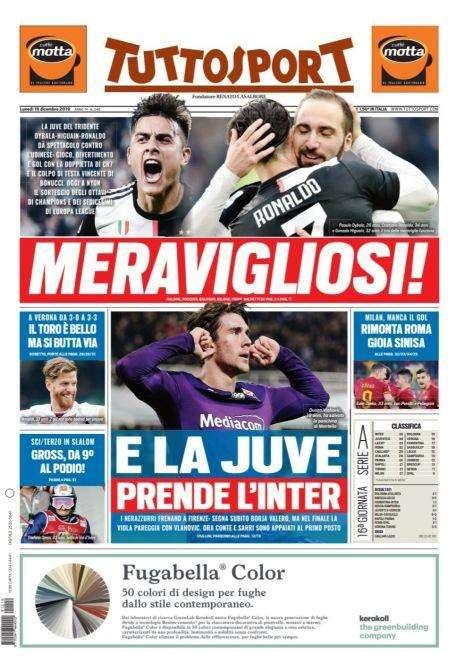 Prima TS - La Juve prende l'Inter. Conte e Sarri appaiati al primo posto