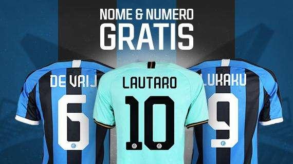 Store FcIN - Nome e numero gratis sulle maglie 2019/20