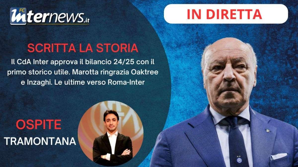 Rivivi la diretta! Il PRIMO BILANCIO in UTILE, le PAROLE di MAROTTA, il FUTURO dell'INTER e le ULTIME per ROMA