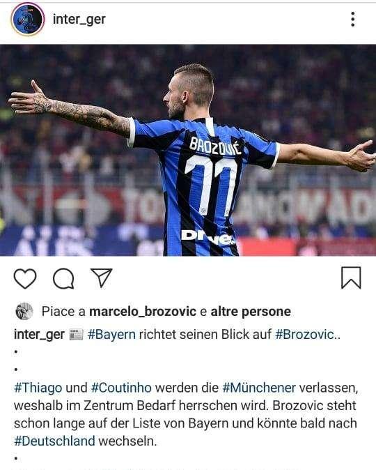 Brozovic, like alla notizia di un possibile ricongiungimento con Perisic al Bayern