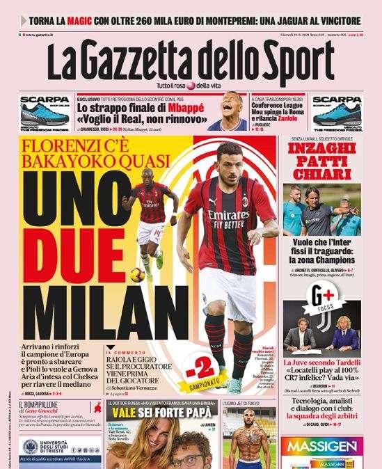 Prima GdS - Inzaghi, patti chiari