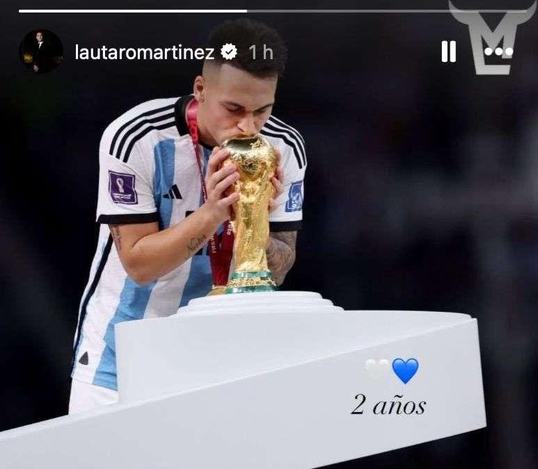 Due anni fa l'Argentina saliva sul tetto del mondo per la tercera. Il ricordo di Lautaro: "Dos años"