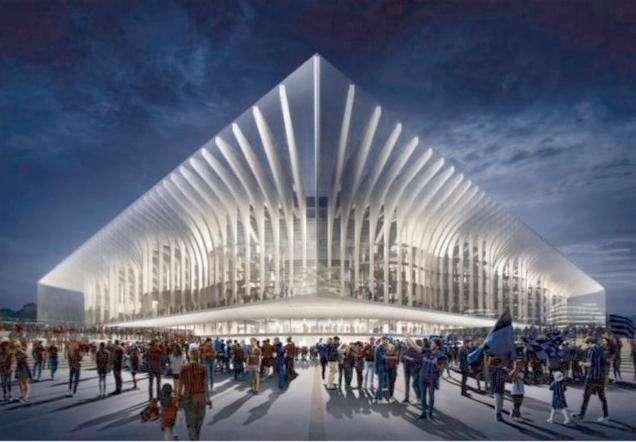 CdS - Parallelepipedo coperto di vetro: lo stadio di Populous ricorda il Duomo