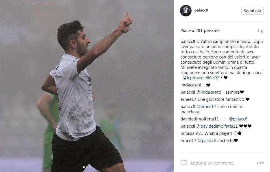 Palazzi: "Pro Vercelli, è stato tutto così bello"