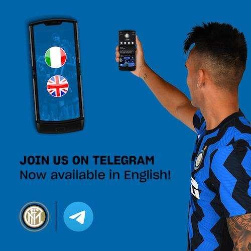 L'Inter raddoppia su Telegram: il canale ufficiale dei nerazzurri ora disponibile anche in inglese