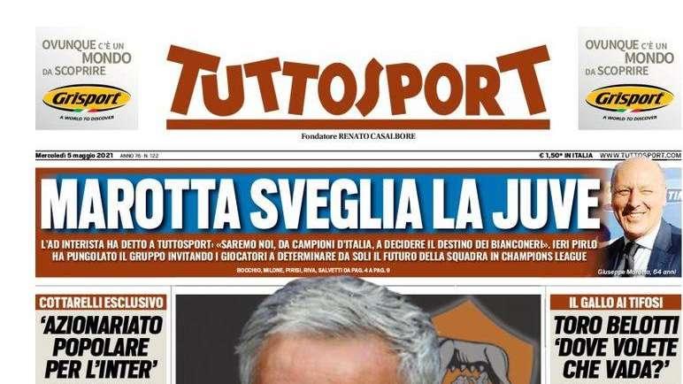 Prima pagina TS - Marotta sveglia la Juve