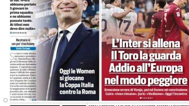 Prima TS - L'Inter si allena, il Toro la guarda. City, trionfo da Triplete