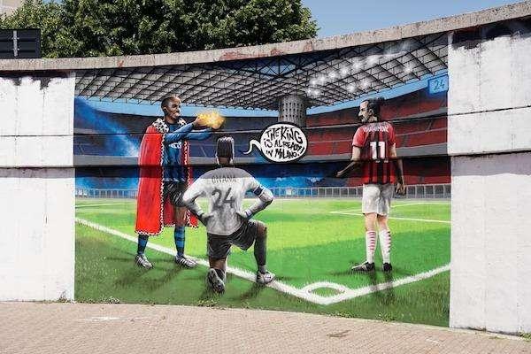 FOTO - Onana è già diventato un murale, il portiere incoronato da Eto'o: "The king is already in Milano"