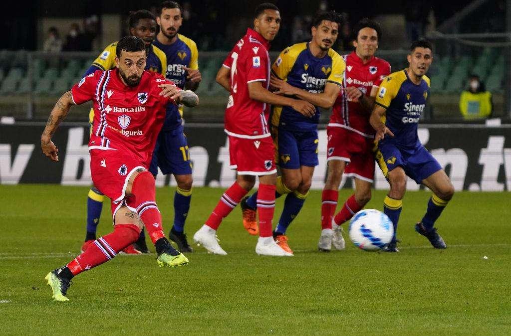 Verona e Sampdoria si dividono la posta: al Bentegodi finisce 1-1