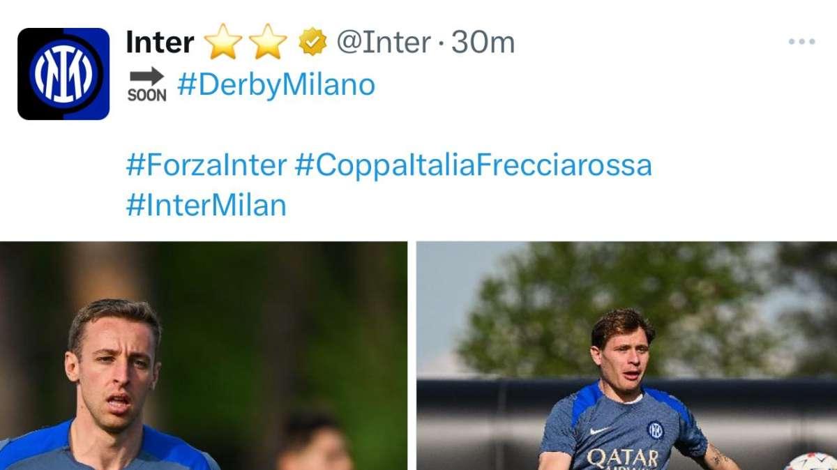 Inter al lavoro per il derby: ancora a parte Thuram, Zielinski e Dumfries. E stasera ritiro ad Appiano