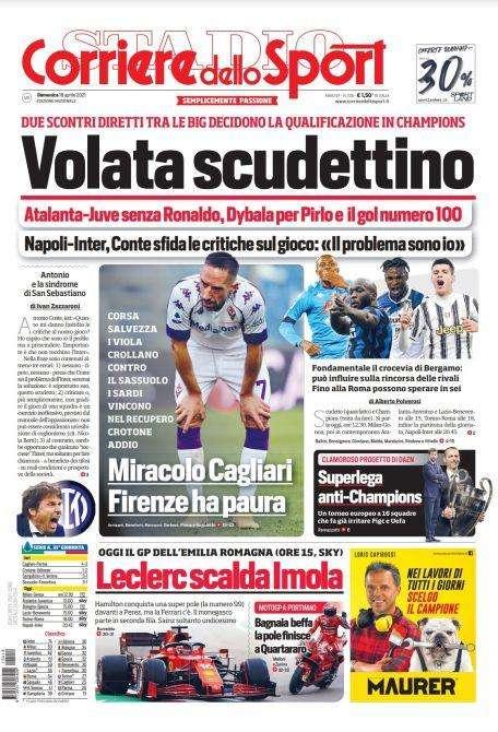 Prima CdS - Volata scudettino. Napoli-Inter, Conte sfida le critiche sul gioco