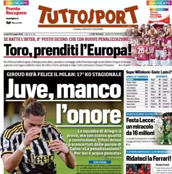 Prima TS - Juve, manco l'onore. Giroud rifà felice il Milan