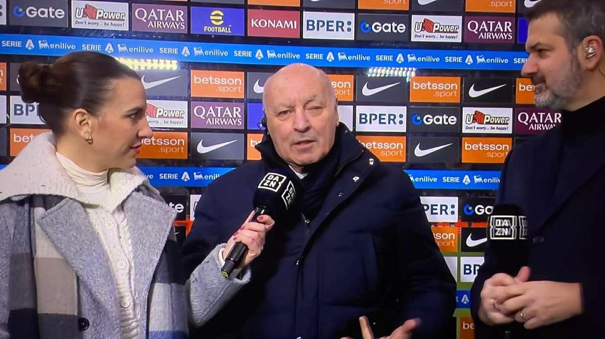 Marotta: "Con Conte ci siamo salutati. Esterno destro? Non è facile trovare un profilo da Inter a gennaio"