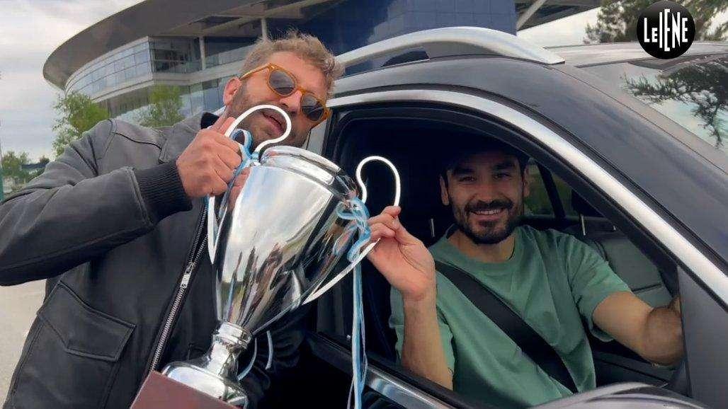 Champions, City favorito e 'Le Iene' vanno a consegnare la coppa: le reazioni di Gundogan e Guardiola