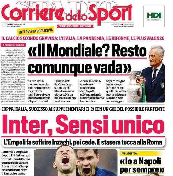 Prima CdS - Inter, Sensi unico
