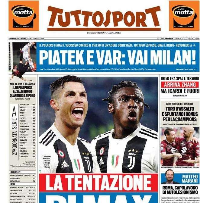 Prima pagina TS - Arriva Zhang, ma Icardi è fuori