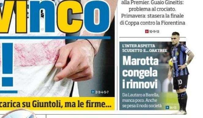 Prima TS - Marotta congela i rinnovi. L'Inter aspetta scudetto e Oaktree
