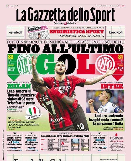 Prima GdS - Fino all'ultimo gol, domenica si assegna lo Scudetto