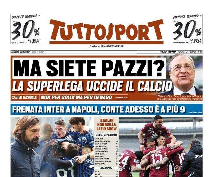 Prima TS - Ma siete pazzi? La Superlega uccide il calcio. Frenata Inter a Napoli