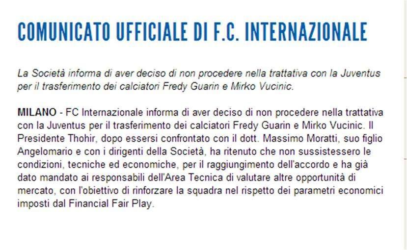 UFFICIALE - Trattativa interrotta con la Juventus. Ora altre opportunità
